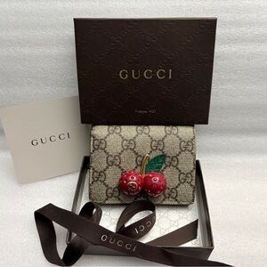 SALE PENDING - Gucci GG Supreme Cherry Discontinued Cherry Appliqué